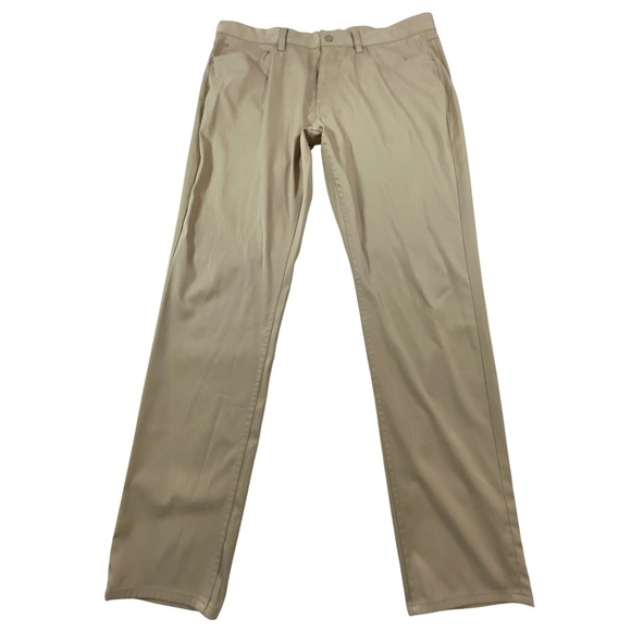 Brooks Brothers Other - Brooks Brothers Mens 36x32 Performance 5-Pocket Pants Khaki Tan Stretch Straight